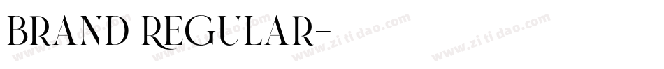 Brand Regular字体转换